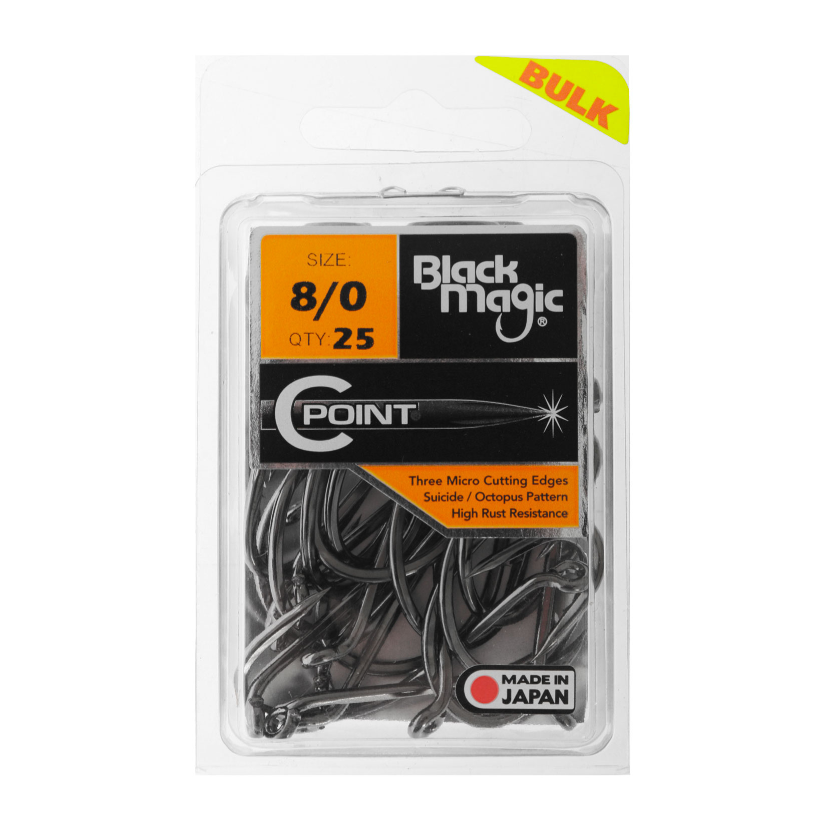 Black Magic C-Point Suicide Hooks Bulk Pack 8/0 Qty 25