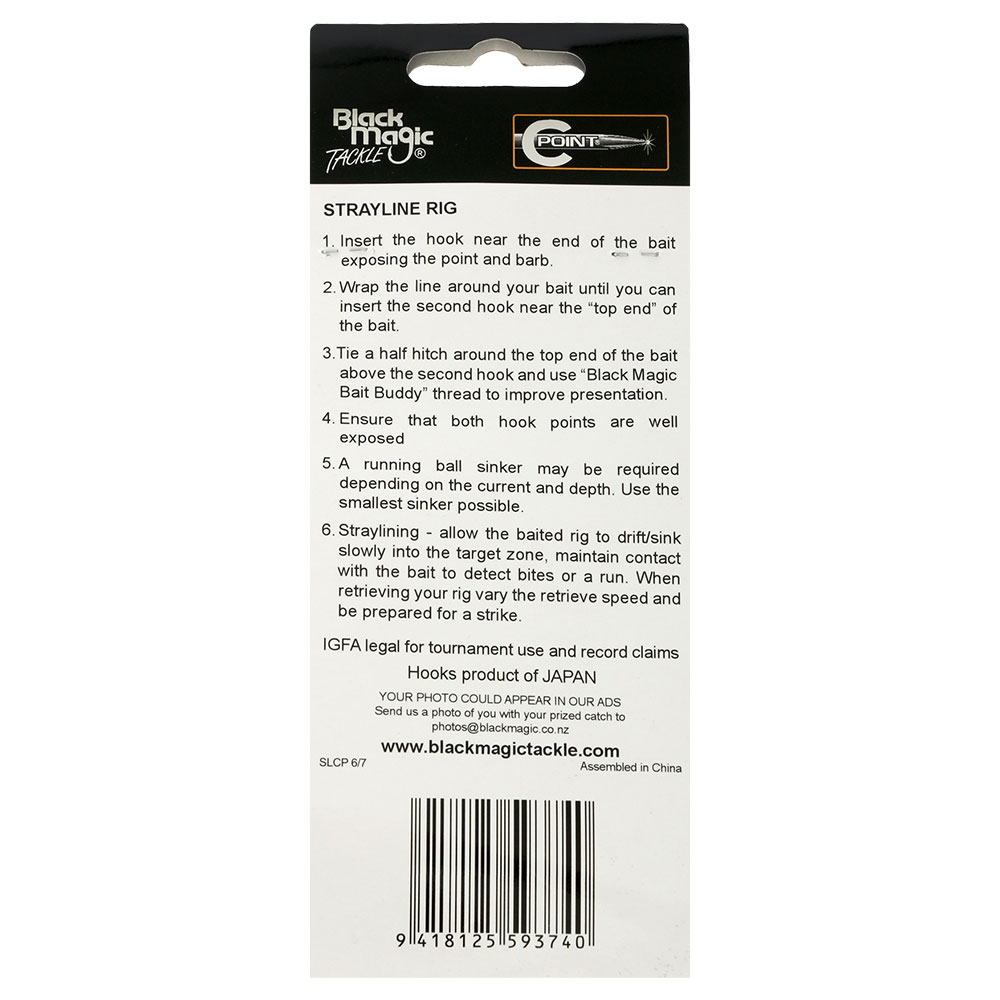 Black Magic C Point Hook Strayline Rig 6/0 And 7/0 - Image 2