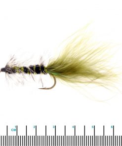 Black Magic Woolly Bugger Trout Fly Olive Size B04 Qty 1