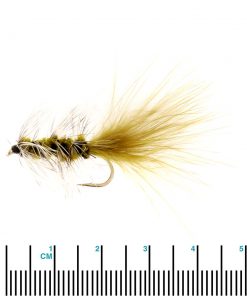 Black Magic Woolly Bugger Trout Fly Olive Size B08 Qty 1