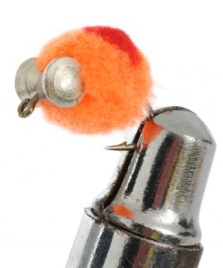 Black Magic Leadeye Muppet Trout Fly Fluro Orange Red A10 Qty 1