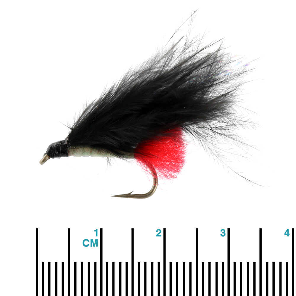 Black Magic Lumo Black Marabou Trout Fly A08 Qty 1
