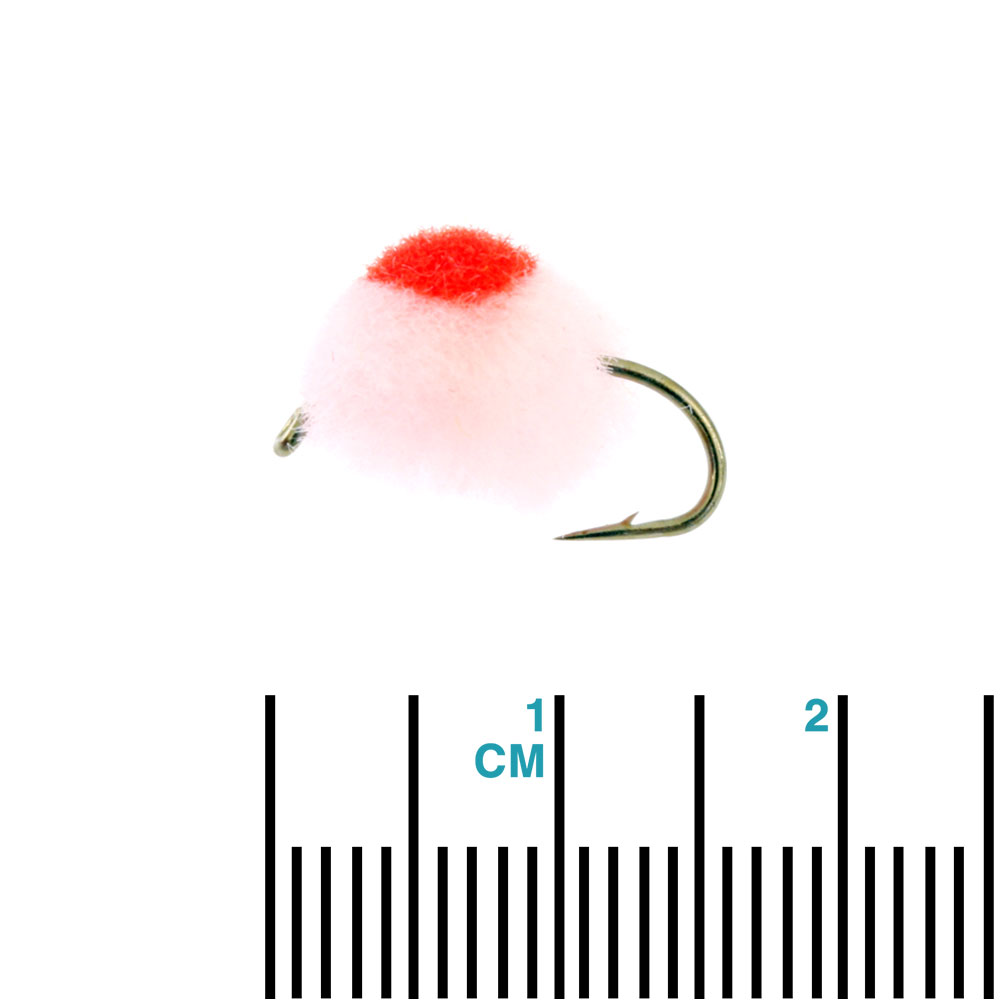 Black Magic Unweighted Globug Trout Fly Champagne Red A10 Qty 1