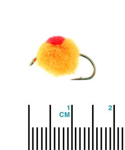 Black Magic Unweighted Globug Trout Fly Fluoro Orange Red A10 Qty 1