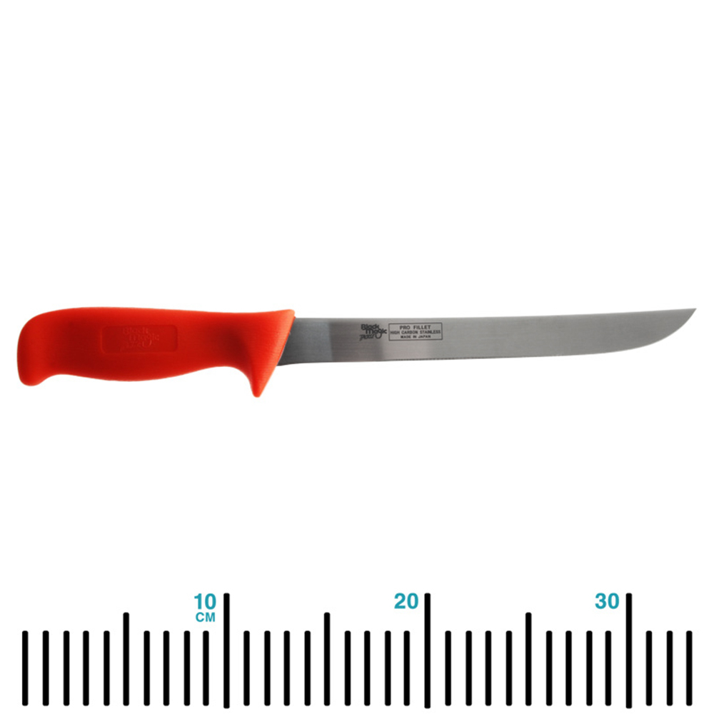 Black Magic Pro Wide Fillet Knife And Sheath 20cm - Packaged - Image 3