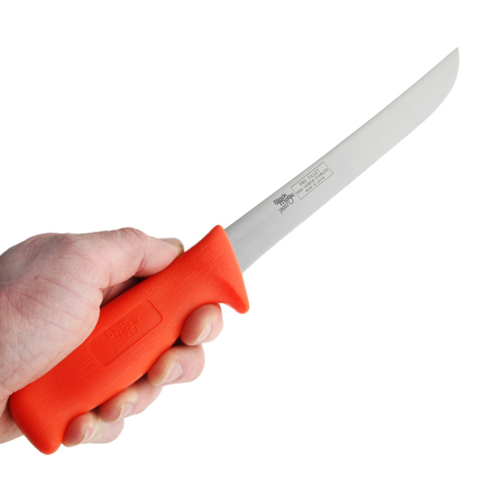 Black Magic Pro Wide Fillet Knife And Sheath 20cm - Packaged - Image 4