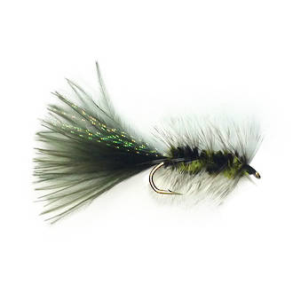 Black Magic Woolly Bugger Trout Fly Black Size B08 Qty 1