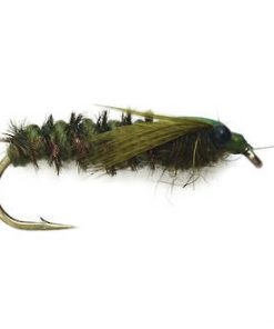 Black Magic Olive Dragonfly Nymph Trout Fly B08 Qty 1