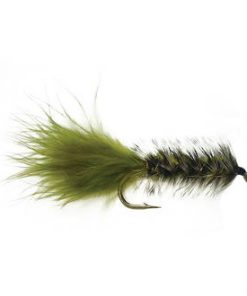 Black Magic Woolly Bugger Trout Fly Olive Size B06 Qty 1