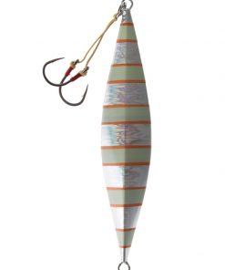 Black Magic Flipper Slow Pitch Jig 200g Silver/Orange/Lumo