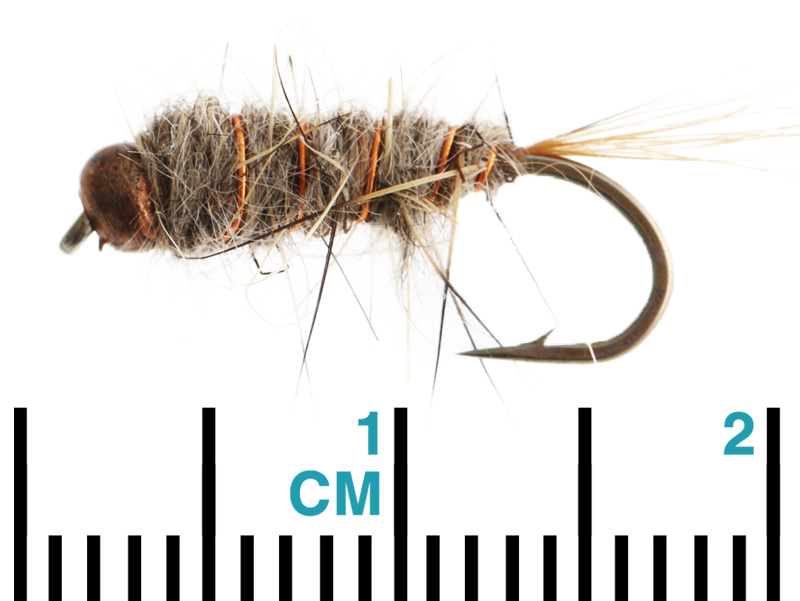 Black Magic Copperbead Hare And Copper Trout Fly Size B12