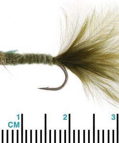 Black Magic Damsel Nymph Vinyl Rib Trout Fly Olive B10 Qty 1