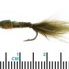 Black Magic Damsel Nymph Vinyl Rib Trout Fly Olive B12 Qty 1