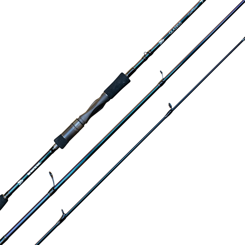 Black Magic Gladius Light Medium Canal Spin Boat Rod 8ft 3in 2-5.4kg 2pc