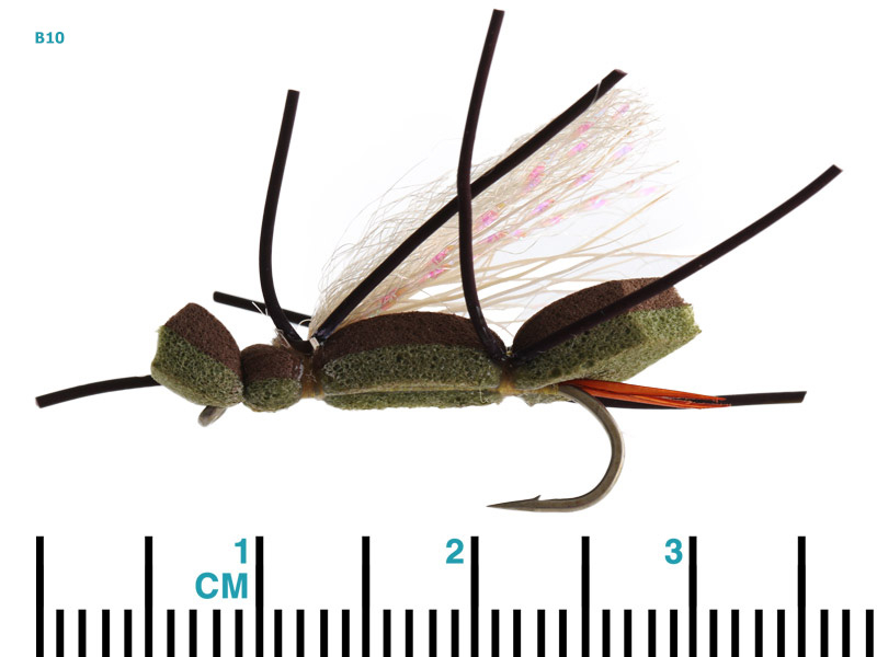 Black Magic Foam Cicada Trout Fly - Image 2