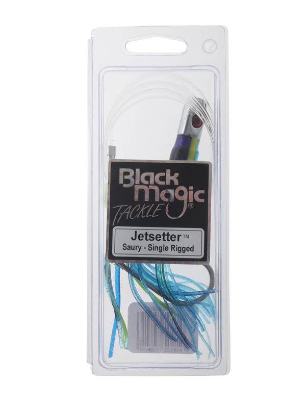 Black Magic Jetsetter Lure - Single Rigged Saury