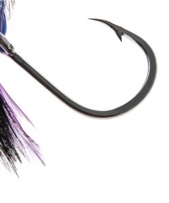Black Magic Saltwater Chicken Feathered Game Lure - Double Hook