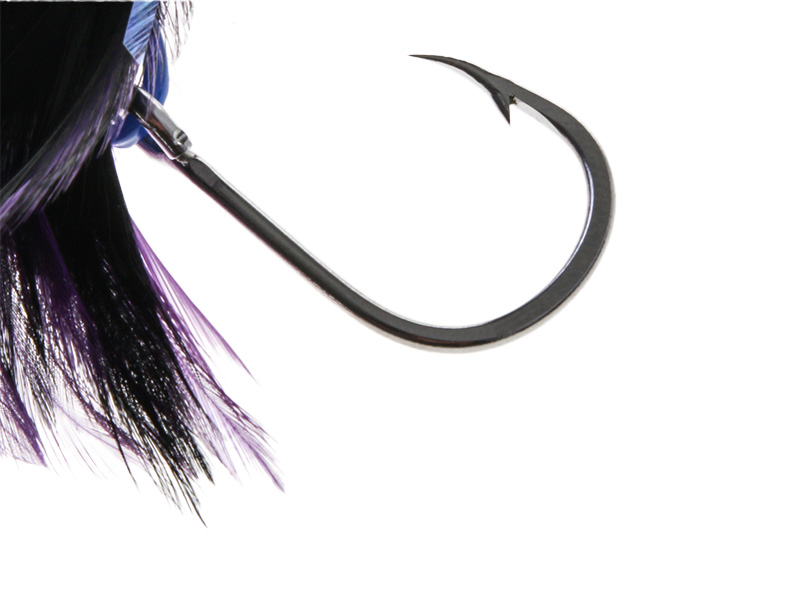 Black Magic Saltwater Chicken Feathered Game Lure - Double Hook