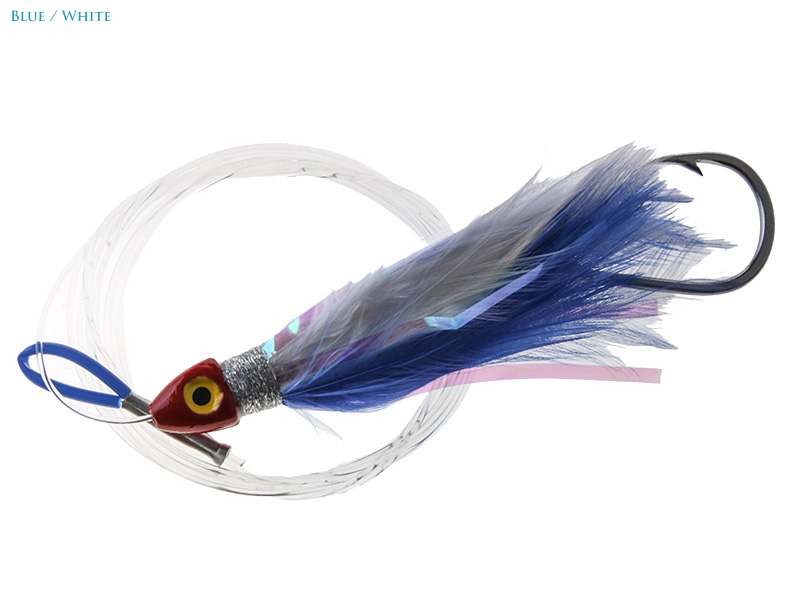Black Magic Saltwater Chicken Feathered Game Lure - Double Hook - Image 3